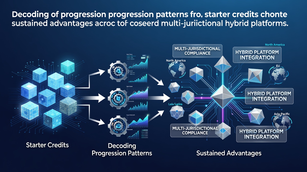 Illustration showing credit progression from initial bonuses to sustained advantages across digital gaming platforms