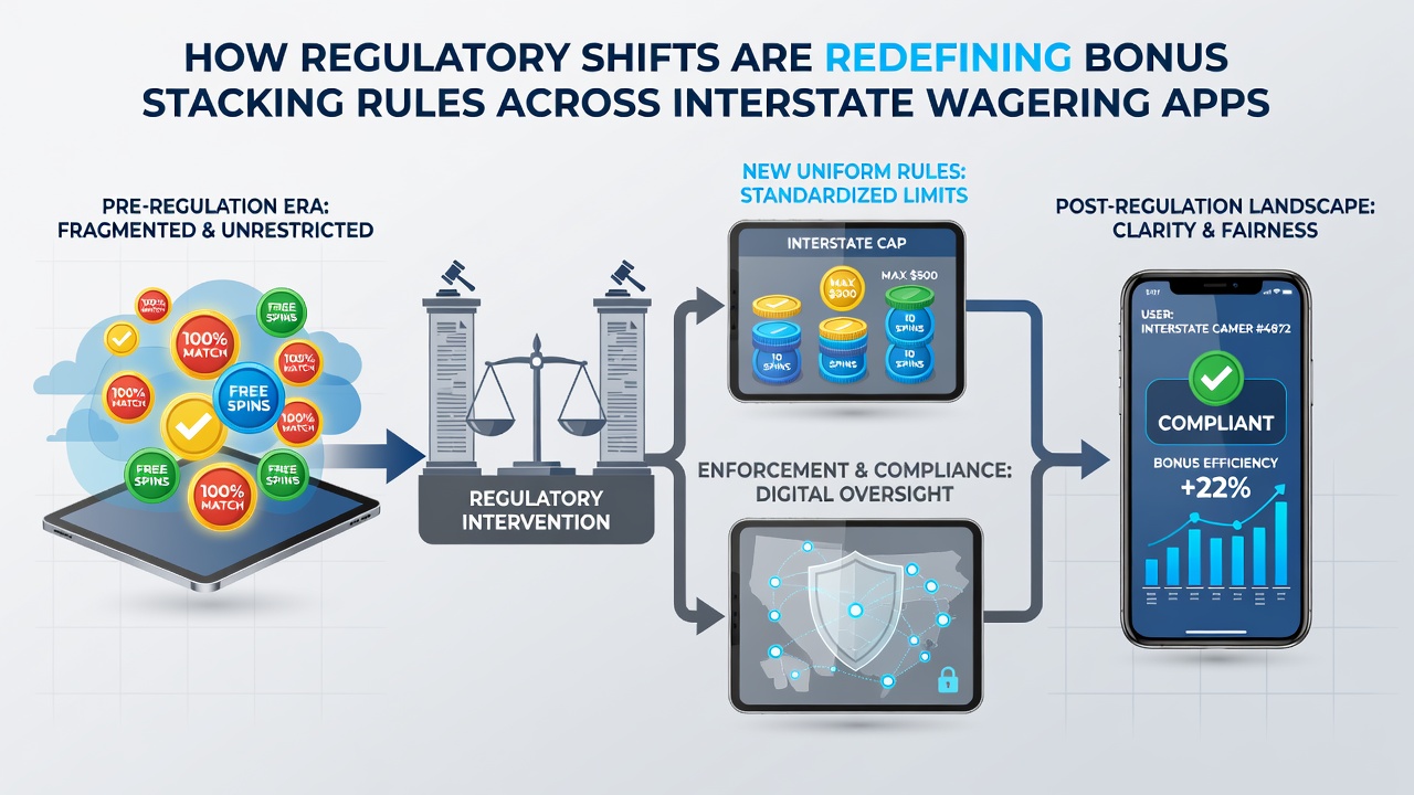 Mobile app interface showing updated bonus terms and location-based restrictions for wagering users