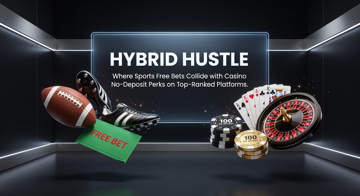 Vibrant digital collage showing sports betting odds screens merging with casino slot reels and bonus icons on a sleek platform interface