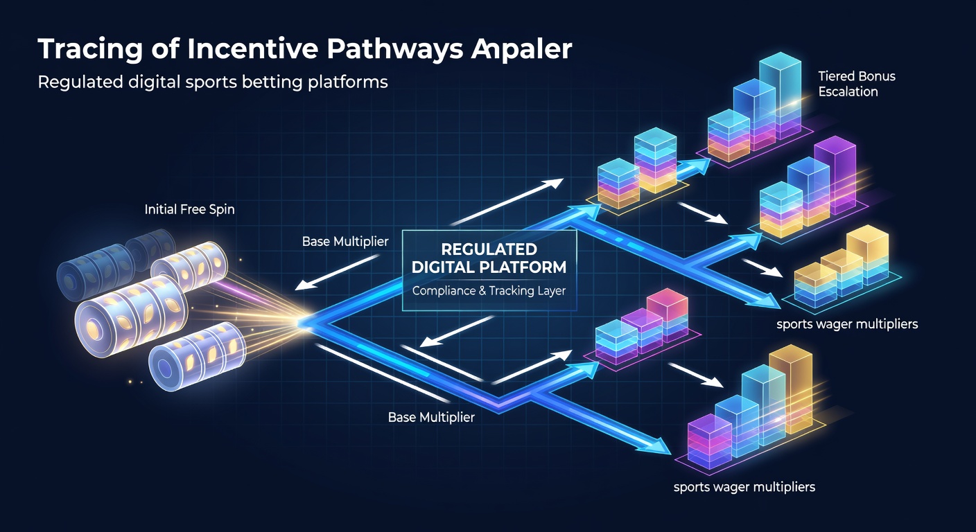 Illustration showing the flow from free spin bonuses to sports betting multipliers on digital gambling platforms